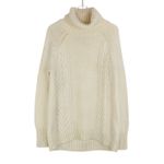 American Eagle Cream Wool Alpaca Knit Turtleneck Sweater Women's Small Photo 1