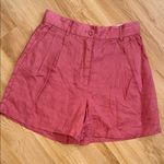 Wilfred Aritza Women's Pink Mauve organic Linen Chino Shorts size 6 High Waist Photo 0