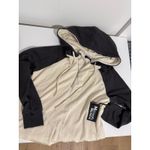 Michael Lauren $136 New Half Zip Pullover Hoodie - Charcoal Ivory - Small Photo 2