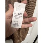 Etcetera CNS) NWT $218 Women's  X-Large Carmel‎ Brown Long Sleeve Sweater Sheen Photo 4