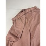 SheIn  XL‎ Two Piece Set Crop Top Wide Leg Pants Ruffle Smocked Pink Casual Photo 7