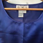 G.M.L Women's Blue Satin Tank Top‎ Size 12 Photo 2