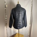 Eddie Bauer  Black Glossy Puffer Jacket with Stand-Up Collar Photo 1