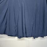 CHAPS  Women’s Skirt Size Large Navy Blue Flowy A-Line Mid-Length Casual Career Photo 2