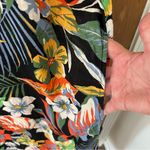 C&C California  Linen Blend Tropical Maxi Dress Caftan Coverup. Size Medium. Photo 4