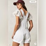 Free People We The Free Ziggy Shortalls Overalls White Size Large Photo 2