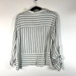 Jane and Delancey  Relaxed Stripe Button Down Top Size Medium Womens NWT Boho Photo 7