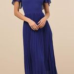 Lulus LULU’S Calia Royal Blue Flutter Sleeve Midi Dress Photo 0