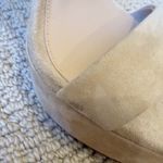 Veronica Beard  Darcelle Platform Heel Ankle Strap Stiletto Sandal in Cream Suede Photo 6