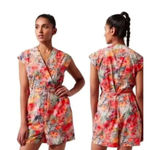 Athleta Marlow Romper Size XS Renewed Bloom Pink Floral Travel Athleisure Photo 6