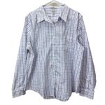 LL Bean Windowpane Wrinkle Free Pinpoint Oxford Button Up Shirt XL PETITE Size undefined Photo 1