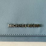Michael Kors Jet Set Travel Powder Blue Leather Carryall Wallet Photo 1