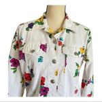 carole little Vintage  Sports Petite Floral Crop Jacket Size M Photo 4
