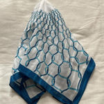 White and blue ribbon print bandana 0838 Photo 0