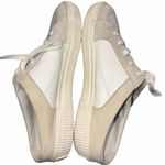 Vince White & Taupe Leather & Suede Kess Slip On Lace Up Sneakers Mules size 8.5 Photo 5
