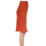 Alexa Chung Floral Jacquard Silk Satin Midi Orange Skirt Sz 6 Minimalist Photo 4