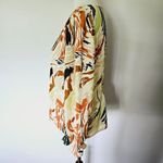 Madewell  Antique Cream Brushing Up Vmeck Ruffle Cuff Blouse Size Medium Photo 2