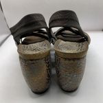 Donald Pliner Donald J Pliner Becky Wedge Sandal Brown Pebble Print Slingback 9.5M E11 Photo 4