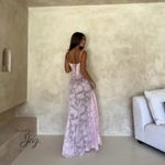 House Of CB  'Seren' Soft Pink Floral Lace Back Maxi Dress NWOT size‎ M Photo 2