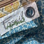 Fossil  Floral Shoulder Bag Hobo Boho Key Charm Leather Trim Side Pockets Cottage Photo 6