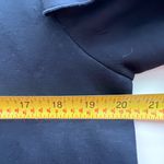 COS  navy blue Scuba Midi Dress Ruffled drawstring Sleeves boxy modest M Photo 5