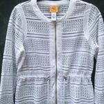 Ruby Rd . Petite Small PS Women’s White Crochet Outerwear Coat Jacket Photo 2