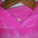 Urban Outfitters  M Shocking Pink Fur Hoodie Crop Top Photo 2