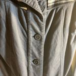 prAna Grey Coat with Striped Collar, stripe details at collar and cuffs, longer Photo 3