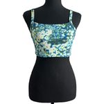Aerie Offline by Goals Printed Square Neck Sports Bra Small Women’s Blue Path Photo 1