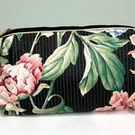 Christian Dior  Vintage Medium Floral and Pin Stripe Cosmetic Bag *Collectible* Photo 0