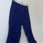 Lululemon In the Flow Crop II Heathered Navy Blue Ruched Seamless Leggings small Photo 2