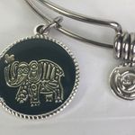 Love this life  bangle bracelet Elephant Lucky silver tone crystal Photo 1