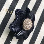 Lele Sadoughi NWOT  Sugarbush Petal Ring Dark Blue Size 7 Photo 4