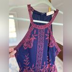 Altar'd State Altar’d State Maxi Dress Halter Blue Red Parisian Wedding Event Luxe Boho Party Photo 4