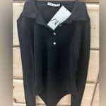 ZARA NWT  Polo Bodysuit In Black Photo 4