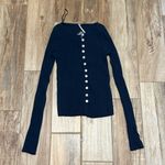 Free People Tilly Ribbed Knit Long Sleeve Button Down Cardigan Photo 2