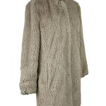 Kenneth Cole Women's Fuzzy Faux-Fur Teddy Jacket Coat in Beige Size Medium Photo 4