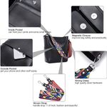 Women Handbag Designer Vegan Leather Hobo Handbags Shoulder Bucket Cross-body Purse Photo 5