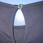 Anne Klein  Cotton Black Blouse With White Embroidery Short Puffed Sleeves XL Photo 8