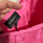 Bardot  dress Amelie Tiered Linen blend NEW Size 8 medium pink pop lined Photo 6