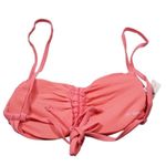 Aerie Ruched Bandeau Bikini Swim Top Beach Pink Size Small Lined Padded Photo 1