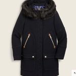 J.Crew New Chateau Parka Italian Wool Stadium Cloth Black Coat Jacket Outerwear Photo 4