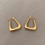 Triangle Hoops Earrings Gold Photo 0