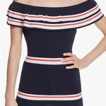 VERO MODA Women's Grace Ruffle Off Shoulder Striped Top Size Medium Photo 0