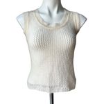 Hugo Boss Open Knit Ecru Vest Tank Angora/Mohair Honeycomb, Sz S Photo 2