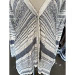 Free People Free‎ People Cream Gray Striped Open Knit Cardigan Sweater Women's Photo 1