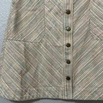 Anthropologie Pilcro & the Letterpress Striped Multicolor Button Skirt Chevron 6 Photo 3