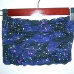 PINK - Victoria's Secret PINK S Galaxy Mesh Strapless Top in Purple Black Photo 0