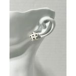 Polka dots & Heart Print Round Star & Heart Shape Fabric Stud Earrings 3 Pairs Red Photo 2