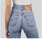 Levi's Vintage 90s 550 Light Wash Relaxed Fit Tapered Leg Jeans Made in USA 1997 Photo 2